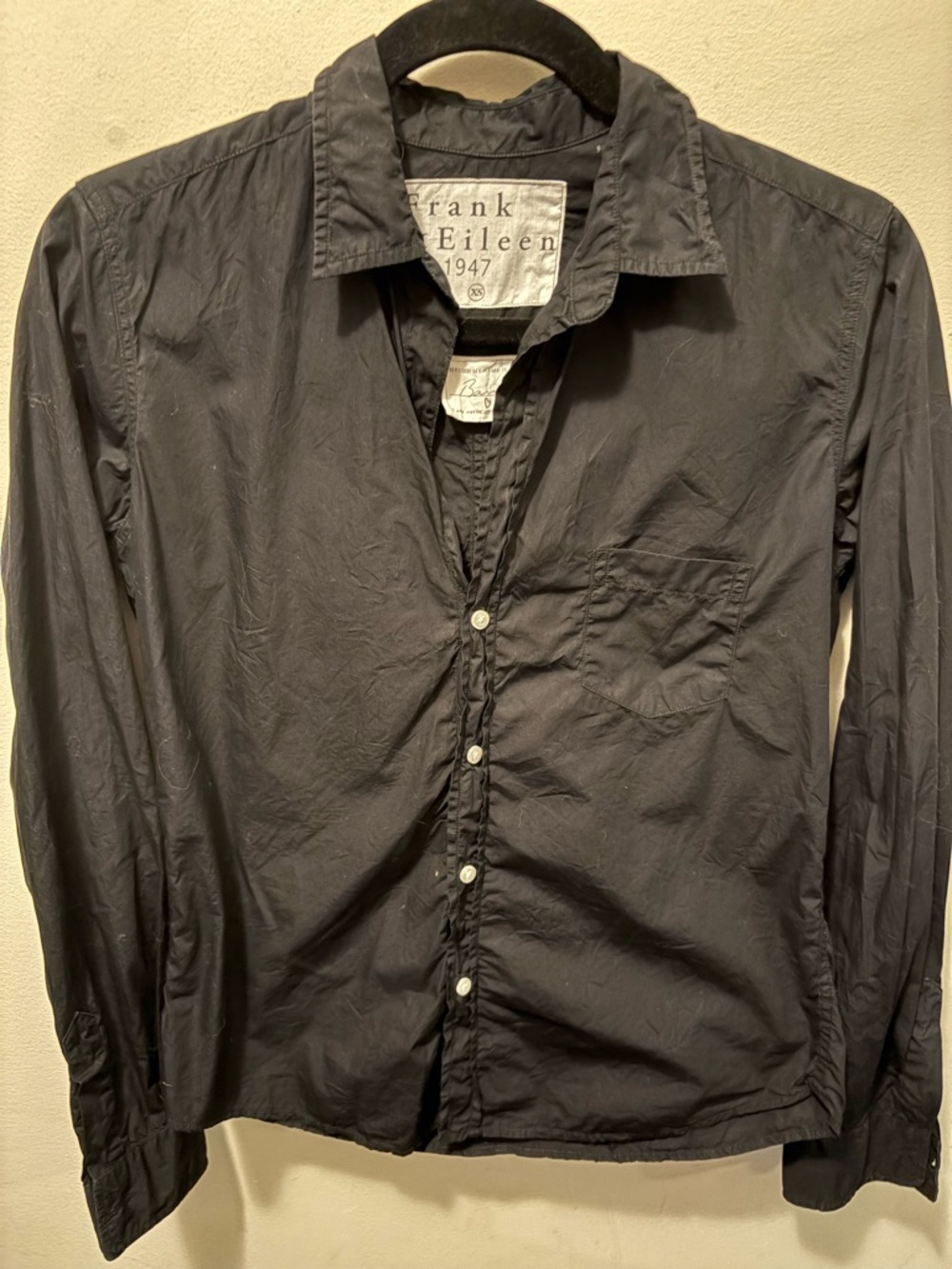 Frank & Eileen Barry black classic denim button down size XS - Picture 4 of 9